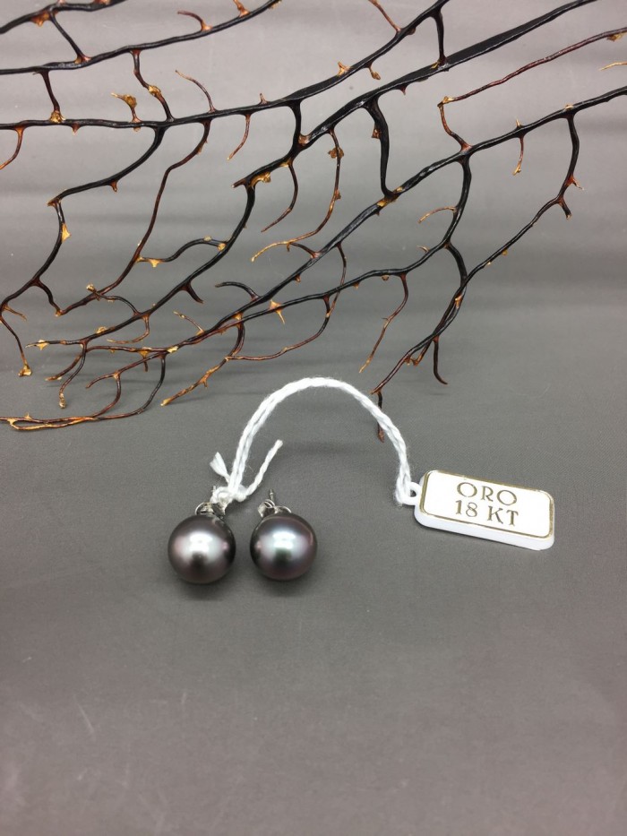 orecchini perle nere