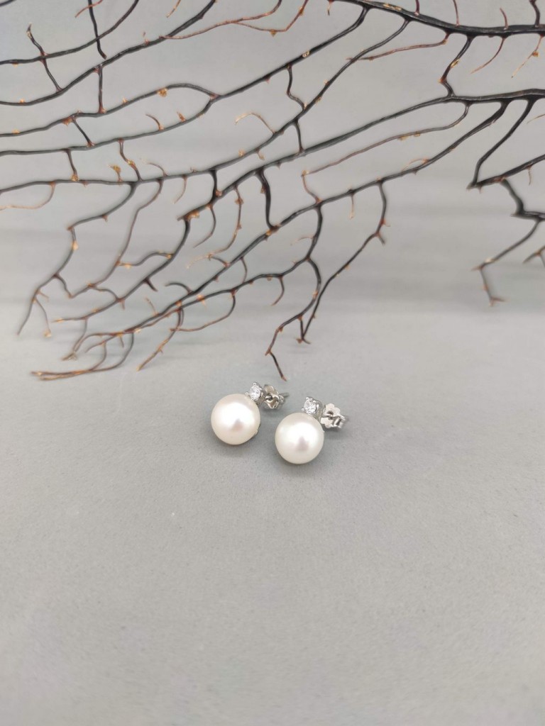 MicLee Orecchini Pendenti In Argento 925 Con Perla – Bianca E Nera, 2 Modi Di Indossarli, Gioielli Eleganti Per Donna - 2
