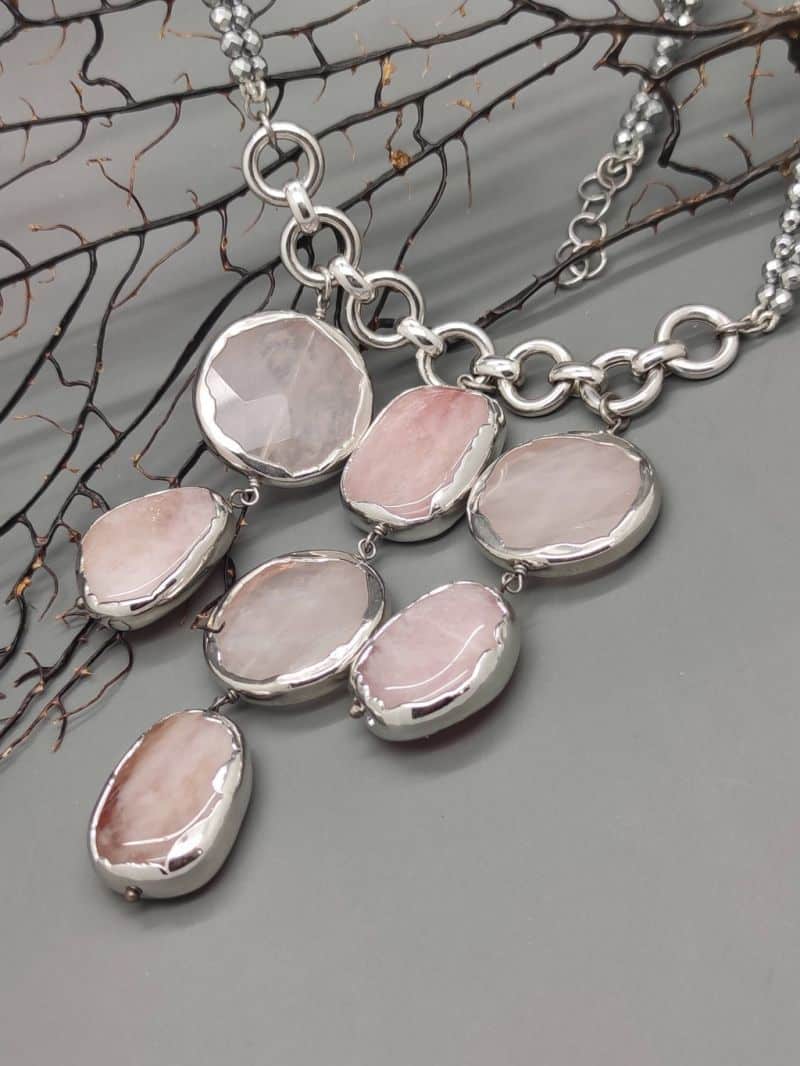 Collier En Amétrine Et Argent 925 - Samarcanda Gioielli - Made In Italy - 49 Cm