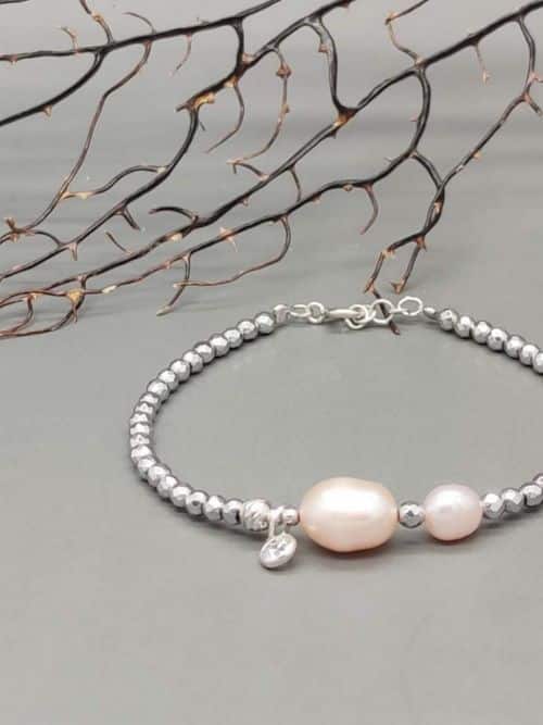 BRACCIALE-PERLA-MULTICOLOR-EMATITE-SFACCETTATA