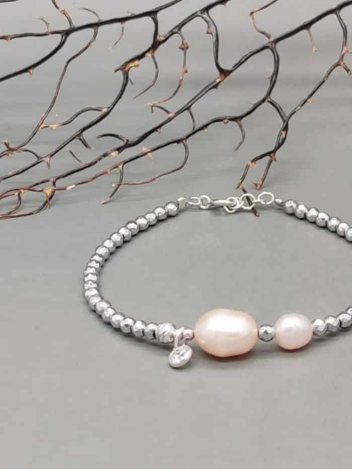 BRACCIALE-PERLA-MULTICOLOR-EMATITE-SFACCETTATA