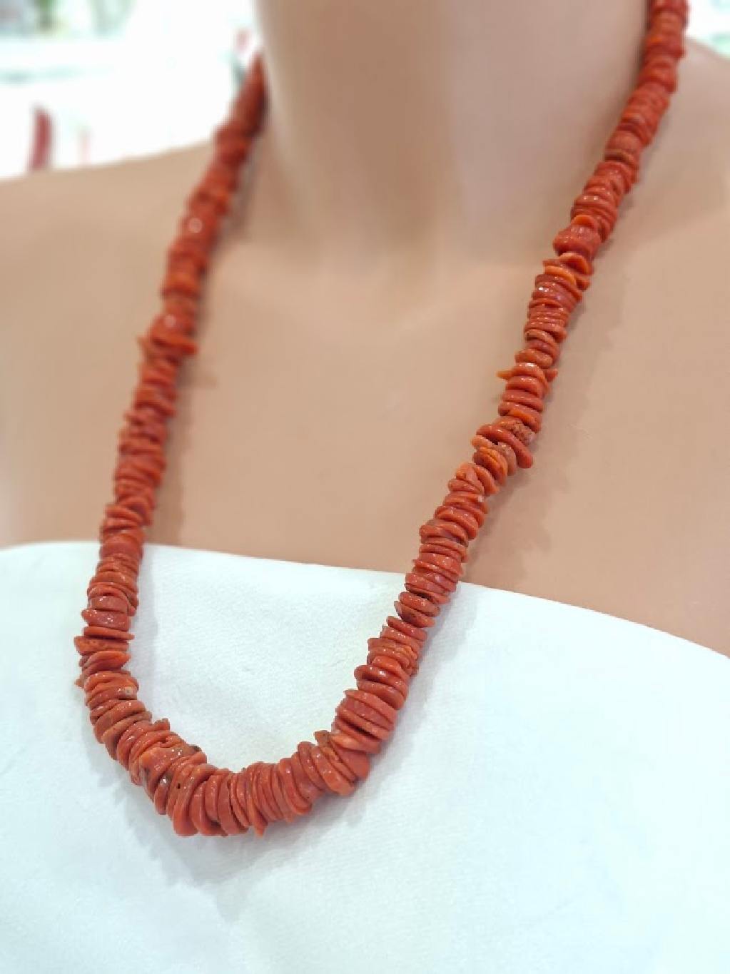 Collana in corallo rosso mediterraneo naturale - semilavorato - immagine 6
