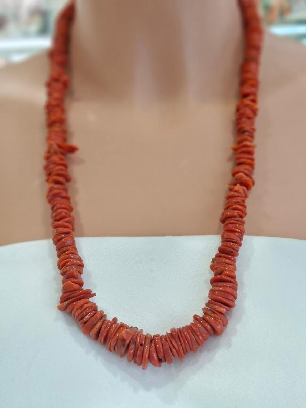 Collana in corallo rosso mediterraneo naturale - semilavorato - immagine 7