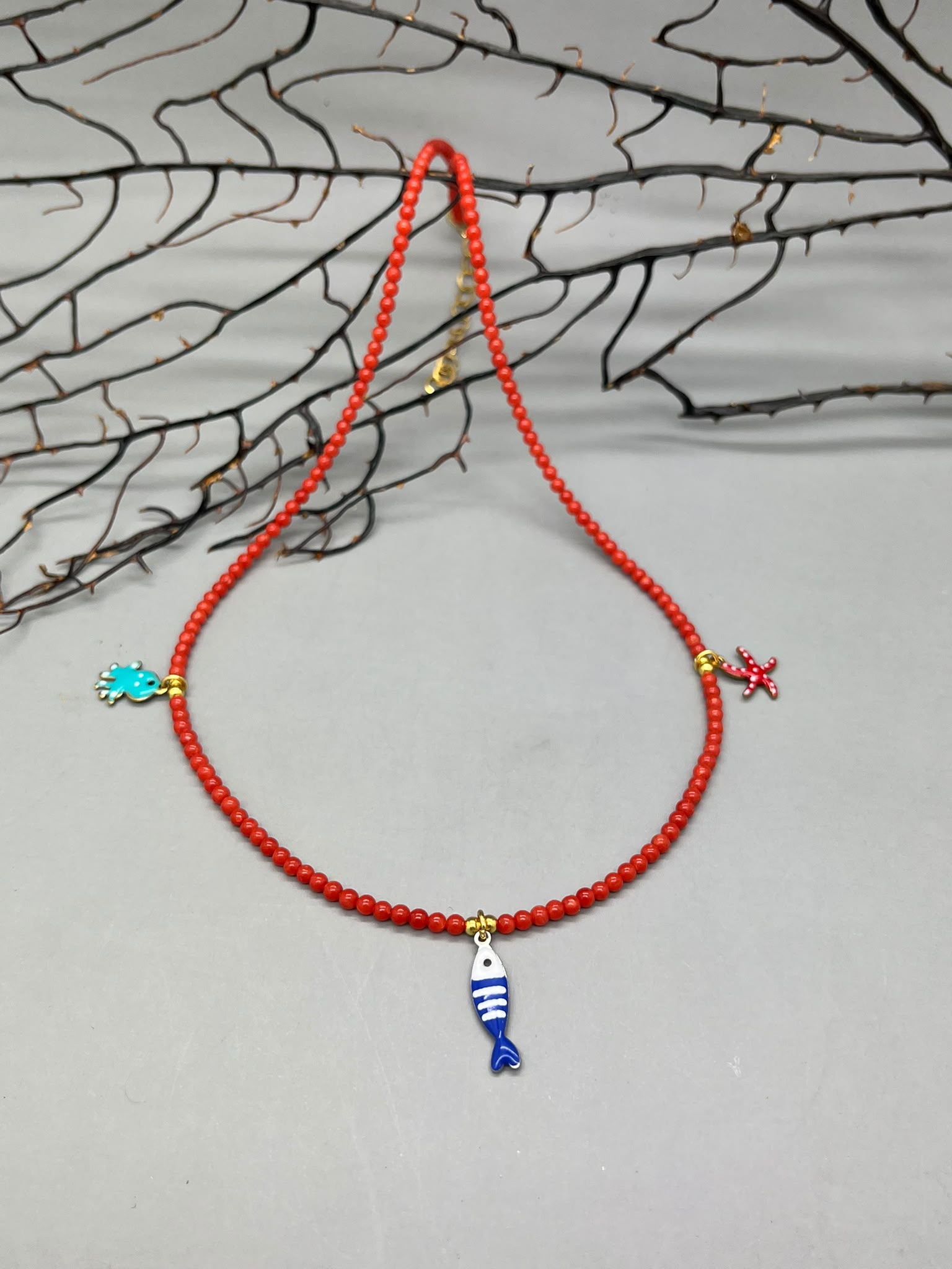 Collanina di corallo rosso collezione "Marina" - immagine 2